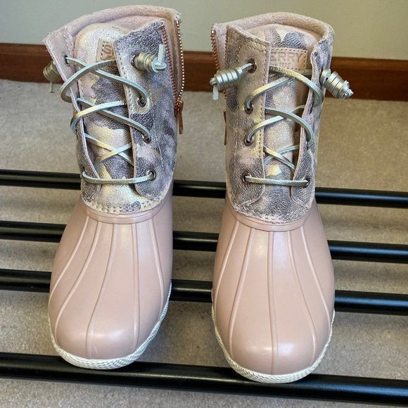 SPERRY Shoes - SPERRY Women Saltwater Camouflage 87060 Leather Duck Boots - NEW NWB